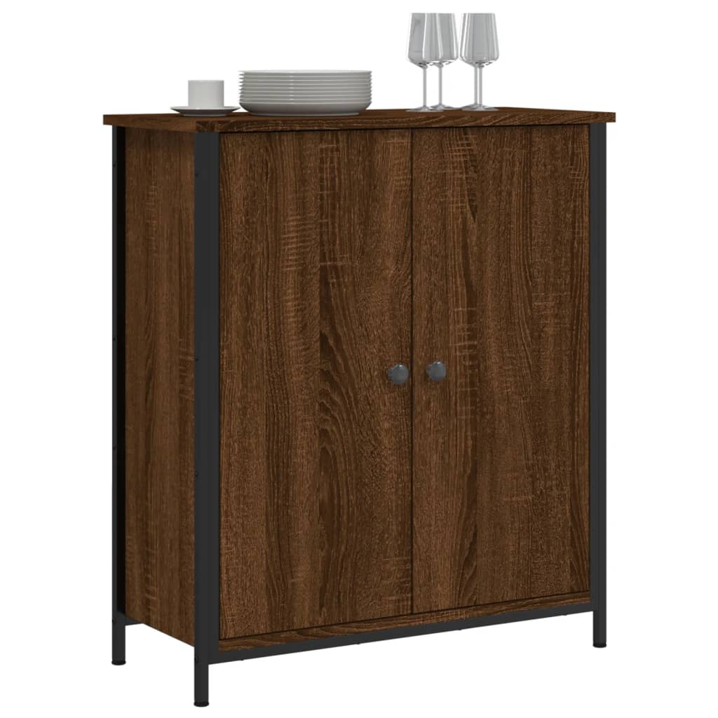 Credenza Rovere Marrone 70x30x80 cm in Legno Multistrato 835538