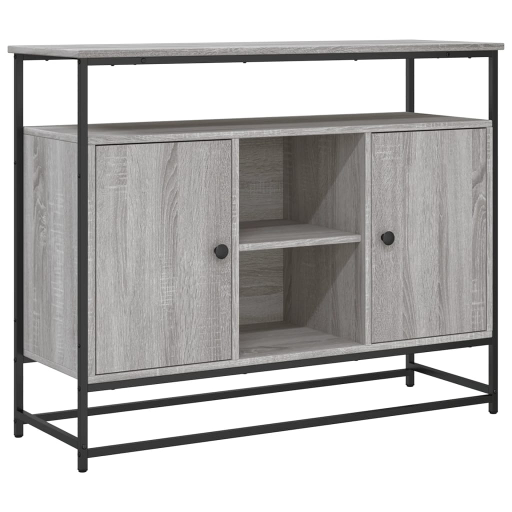 Credenza Grigio Sonoma 100x35x80 cm in Legno Multistratocod mxl 107349