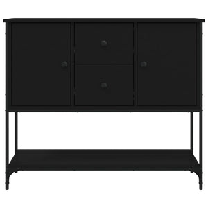 Credenza Nera 100x36x85 cm in Legno Multistrato 835554