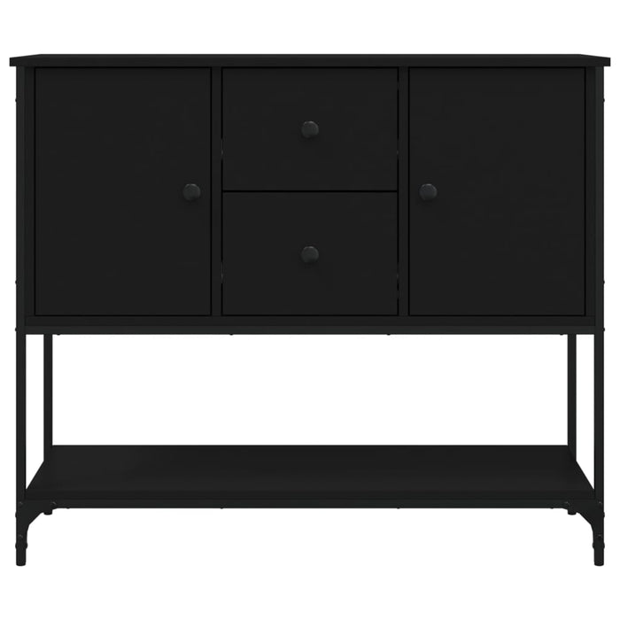 Credenza Nera 100x36x85 cm in Legno Multistrato 835554