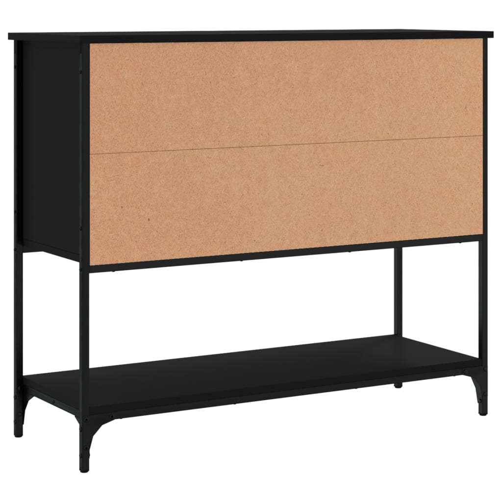 Credenza Nera 100x36x85 cm in Legno Multistrato 835554