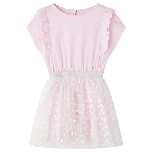 Abito da Bambina con Volant Rosa Chiaro 92cod mxl 132239