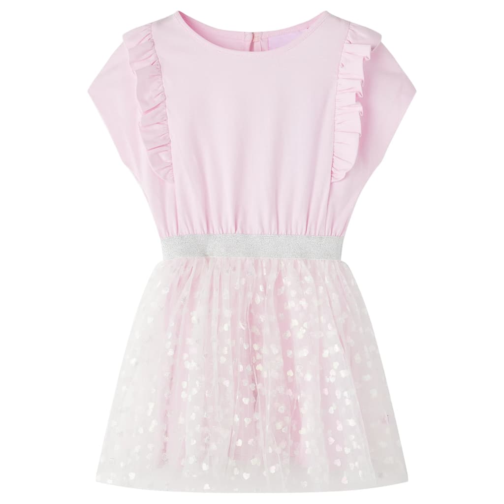 Abito da Bambina con Volant Rosa Chiaro 128cod mxl 84062