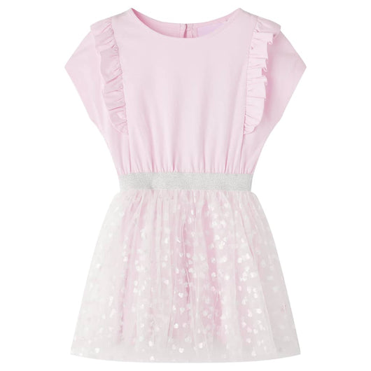 Abito da Bambina con Volant Rosa Chiaro 140cod mxl 108039