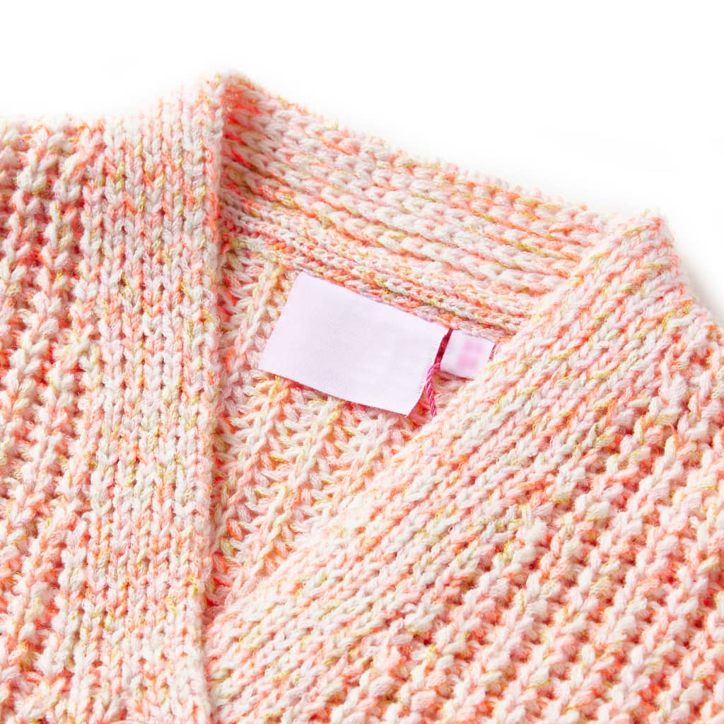 Cardigan da Bambina Lavorato a Maglia Rosa Misto 104 14566