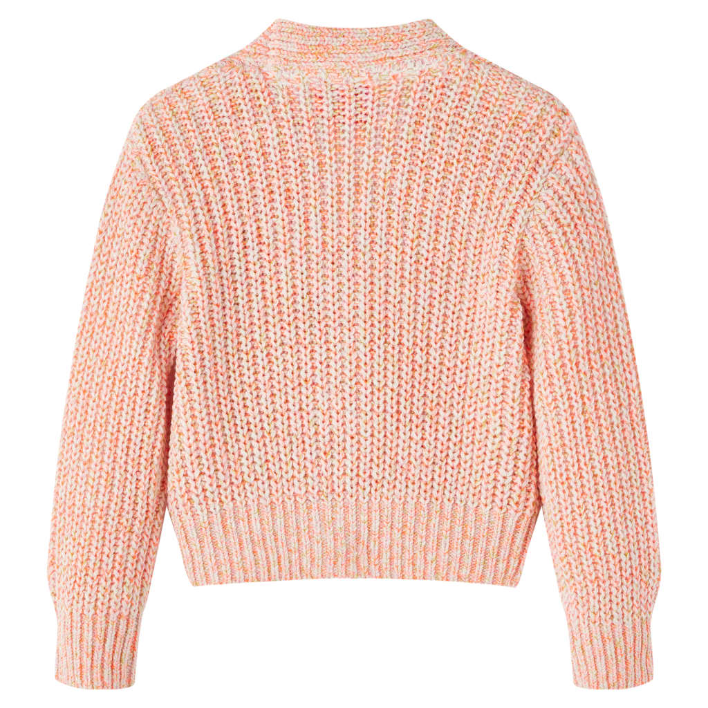 Cardigan da Bambina Lavorato a Maglia Rosa Misto 128 14568