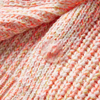 Cardigan da Bambina Lavorato a Maglia Rosa Misto 128 14568