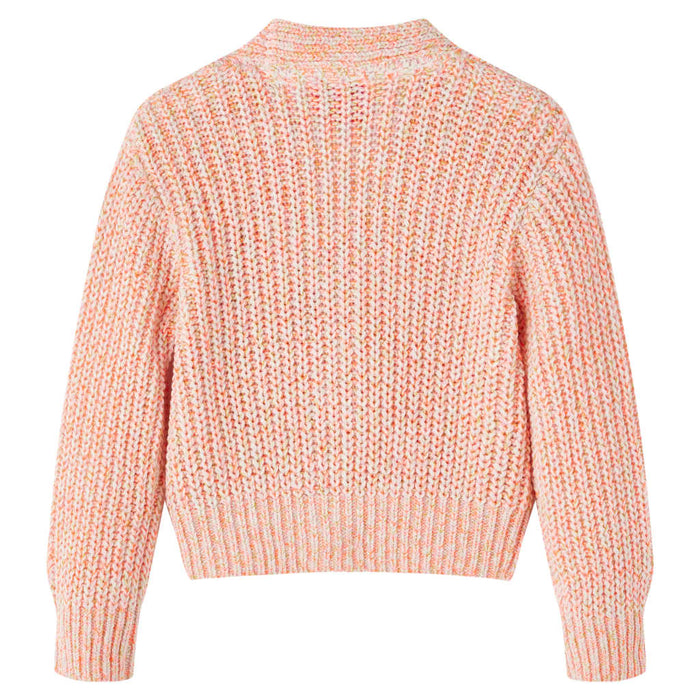 Cardigan da Bambina Lavorato a Maglia Rosa Misto 140 14569