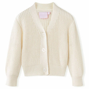 Cardigan da Bambina Lavorato a Maglia Bianco Neve 104cod mxl 84949