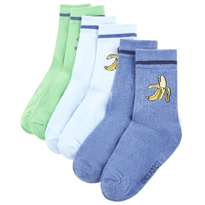 Calzini per Bambini 5 Paia Stampa Banana Sbucciata EU 30-34 14707