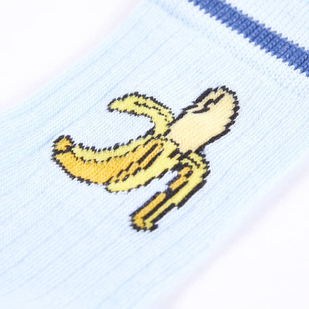 Calzini per Bambini 5 Paia Stampa Banana Sbucciata EU 30-34 14707