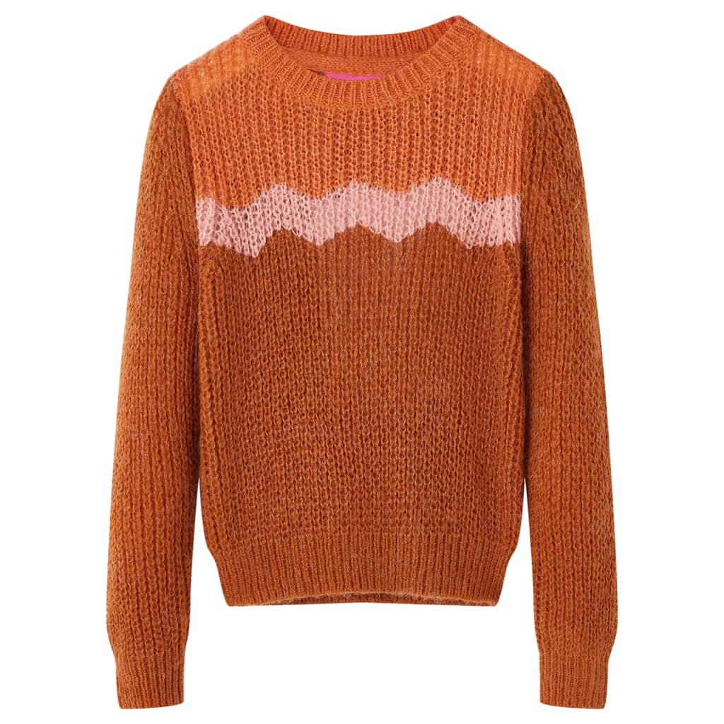 Maglione per Bambini Lavorato a Maglia Cognac 104 14749