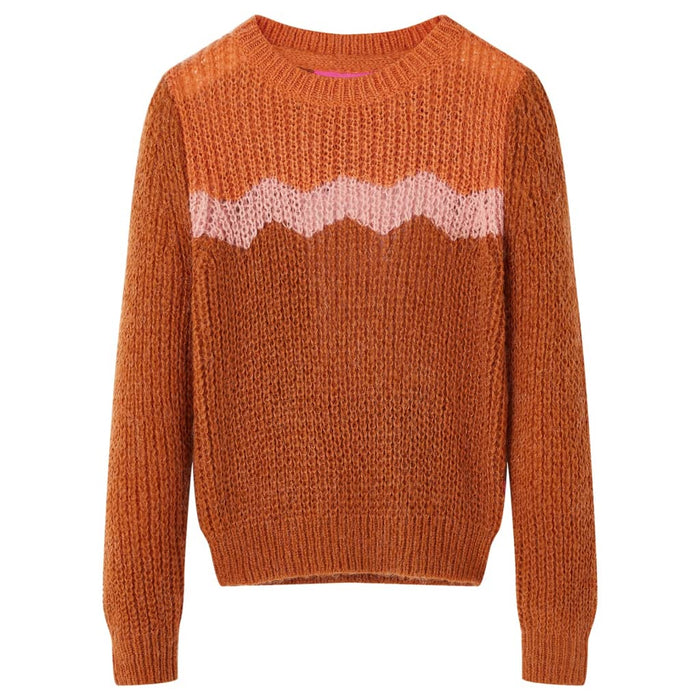 Maglione per Bambini Lavorato a Maglia Cognac 128cod mxl 84223