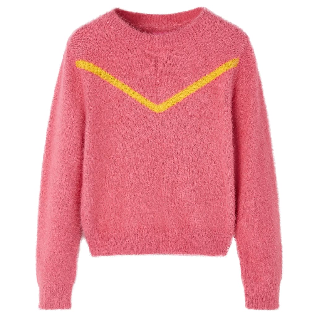 Maglione da Bambina Lavorato a Maglia Rosa Antico 128 14756