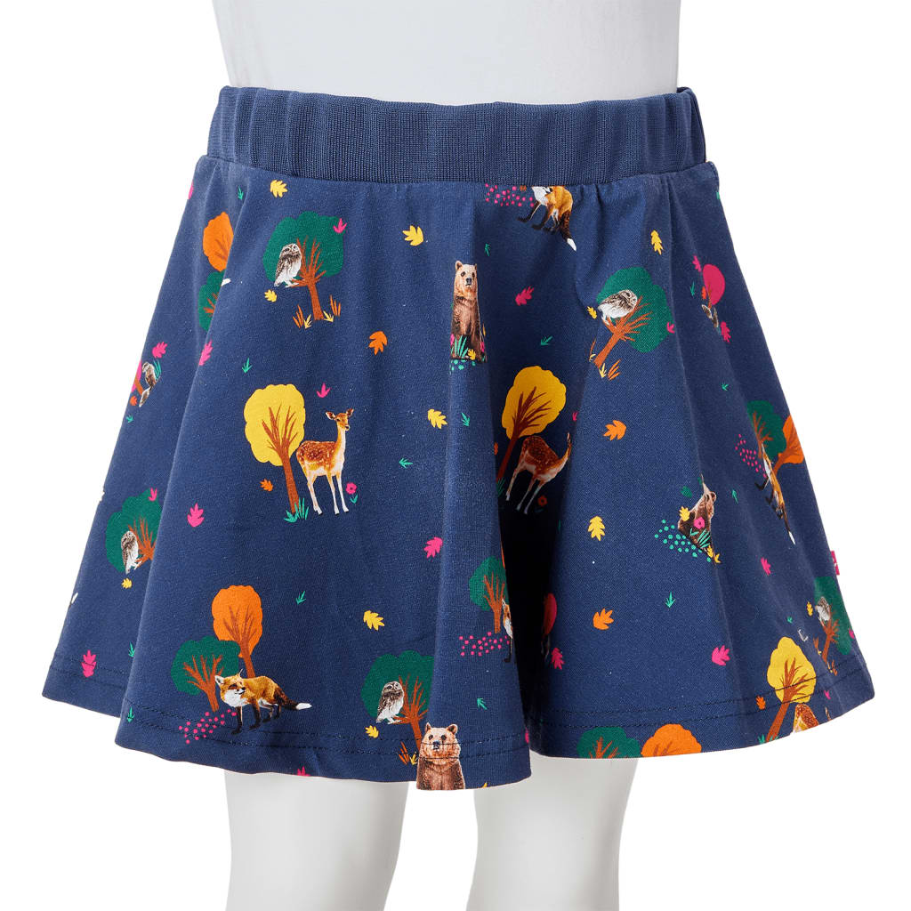 Gonna da Bambina con Stampa Animali Blu Marino 92 14847