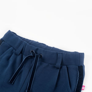 Pantaloni per Bambini con Finiture Nere Blu Marino 128cod mxl 93055