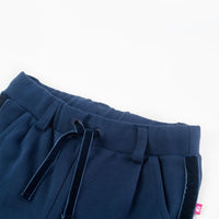 Pantaloni per Bambini con Finiture Nere Blu Marino 140cod mxl 108450