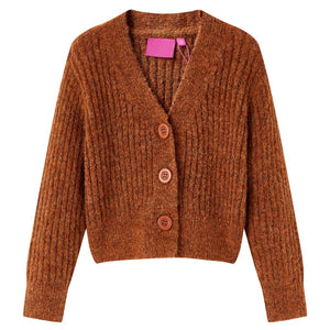 Cardigan da Bambina Lavorato a Mano Cognac 92cod mxl 109417