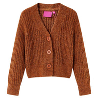 Cardigan da Bambina Lavorato a Mano Cognac 116cod mxl 133391