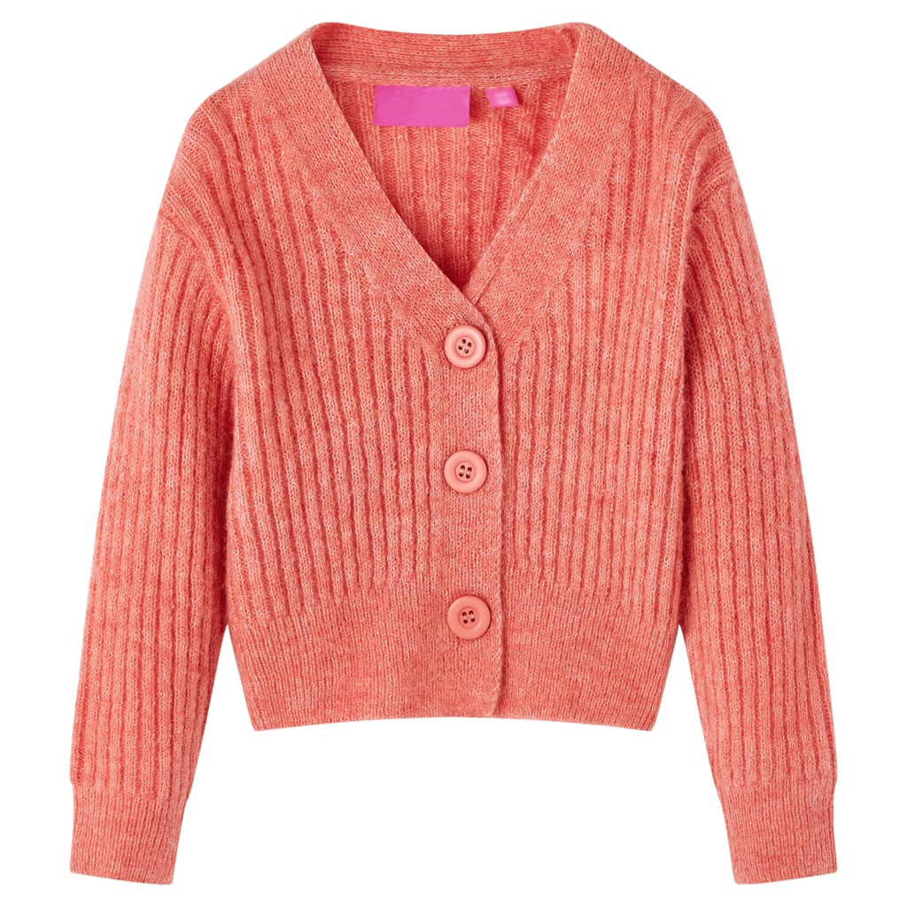 Cardigan da Bambina Lavorato a Maglia Rosa Medio 92 14957