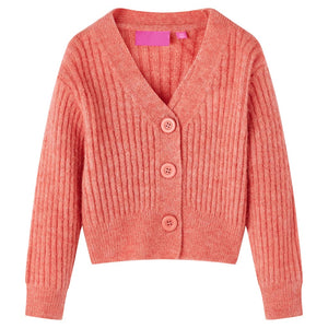 Cardigan da Bambina Lavorato a Maglia Rosa Medio 92 14957