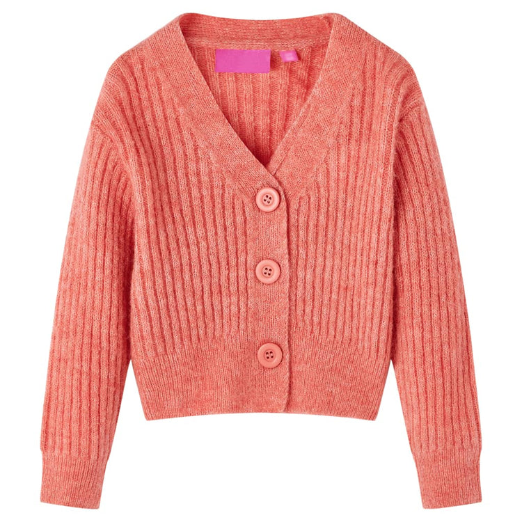 Cardigan da Bambina Lavorato a Maglia Rosa Medio 92 14957