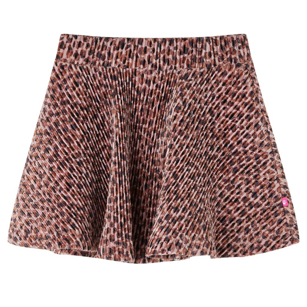 Gonna da Bambina con Stampa Leopardata Rosa Antico 104 15067