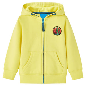 Felpa con Cappuccio e Cerniera per Bambini Giallo Chiaro 92cod mxl 93255