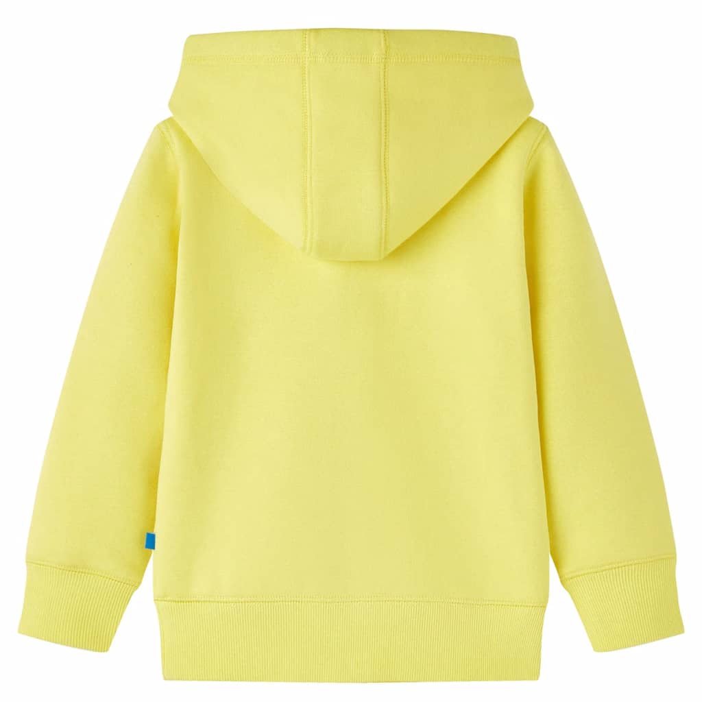 Felpa con Cappuccio e Cerniera per Bambini Giallo Chiaro 92cod mxl 93255