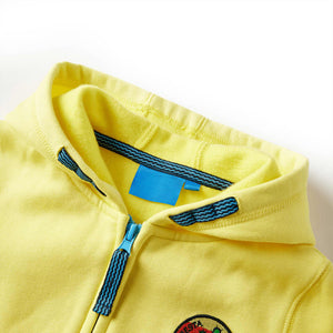 Felpa con Cappuccio e Cerniera per Bambini Giallo Chiaro 92cod mxl 93255