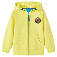 Felpa con Cappuccio e Cerniera per Bambini Giallo Chiaro 104cod mxl 108292