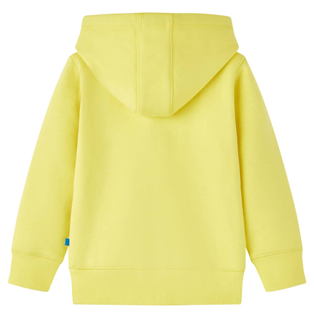 Felpa con Cappuccio e Cerniera per Bambini Giallo Chiaro 104cod mxl 108292