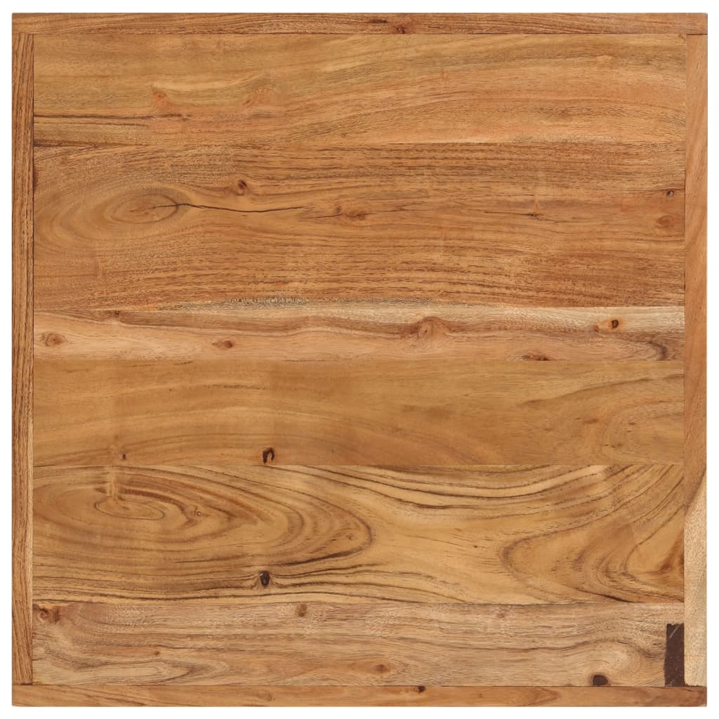 Tavolino da Bar 55x55x107cm in Legno Massello di Acacia e Ferro 356369