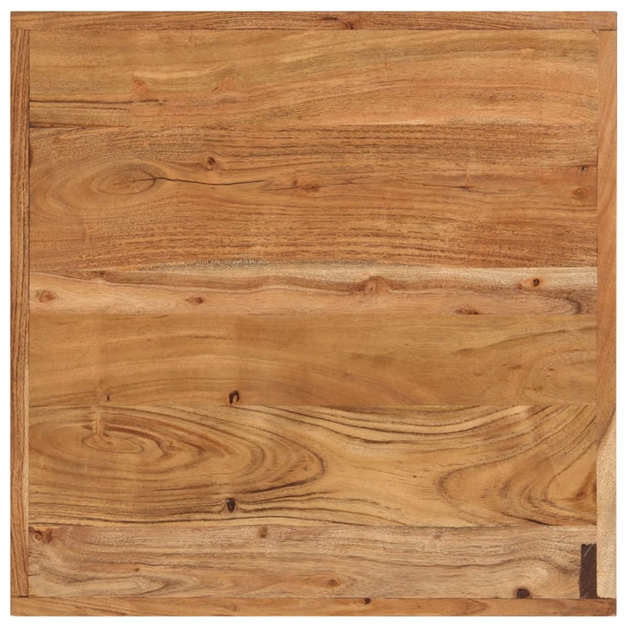 Tavolino da Bar 55x55x107cm in Legno Massello di Acacia e Ferro 356369