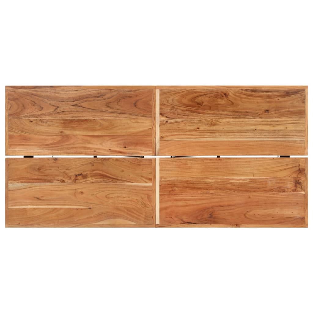 Tavolino da Bar 150x70x107 cm Legno Massello di Acacia e Ferro 356371