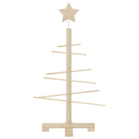 Albero di Natale Decorativo in Legno 75 cm Legno Massello Pino 357988