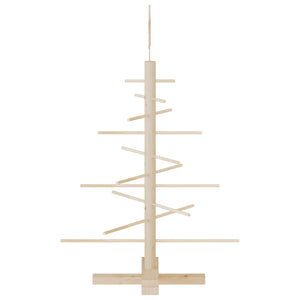 Albero di Natale Decorativo in Legno 75 cm Legno Massello Pino 357988