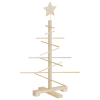 Albero di Natale Decorativo in Legno 75 cm Legno Massello Pino 357988