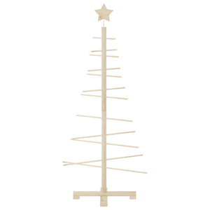 Albero di Natale Decorativo in Legno 125 cm Legno Massello Pino 357989