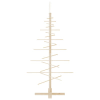 Albero di Natale Decorativo in Legno 125 cm Legno Massello Pino 357989