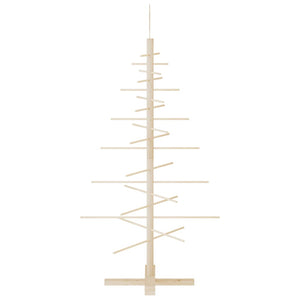 Albero di Natale Decorativo in Legno 125 cm Legno Massello Pino 357989