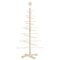 Albero di Natale Decorativo in Legno 125 cm Legno Massello Pino 357989