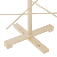 Albero di Natale Decorativo in Legno 125 cm Legno Massello Pino 357989