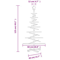 Albero di Natale Decorativo in Legno 125 cm Legno Massello Pino 357989