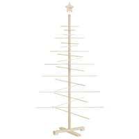 Albero di Natale Decorativo in Legno 150 cm Legno Massello Pino 357990