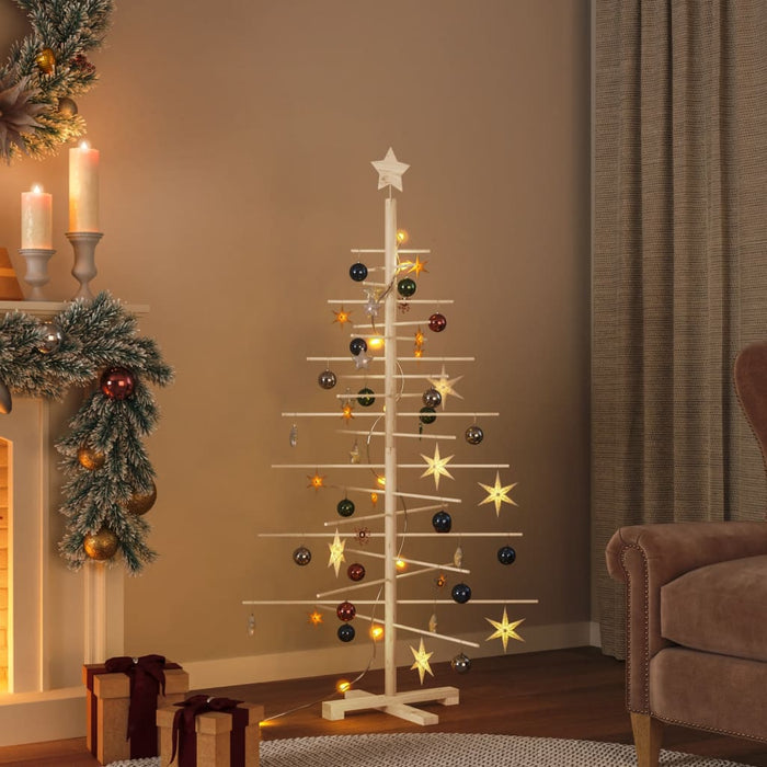 Albero di Natale Decorativo in Legno 150 cm Legno Massello Pino 357990