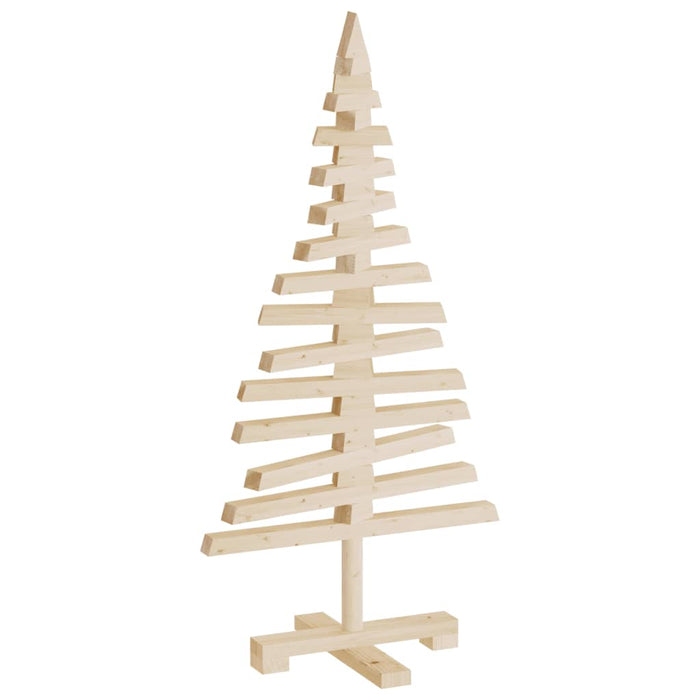 Albero di Natale Decorativo in Legno 90 cm Legno Massello Pino 357994