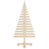 Albero di Natale Decorativo in Legno 90 cm Legno Massello Pino 357994