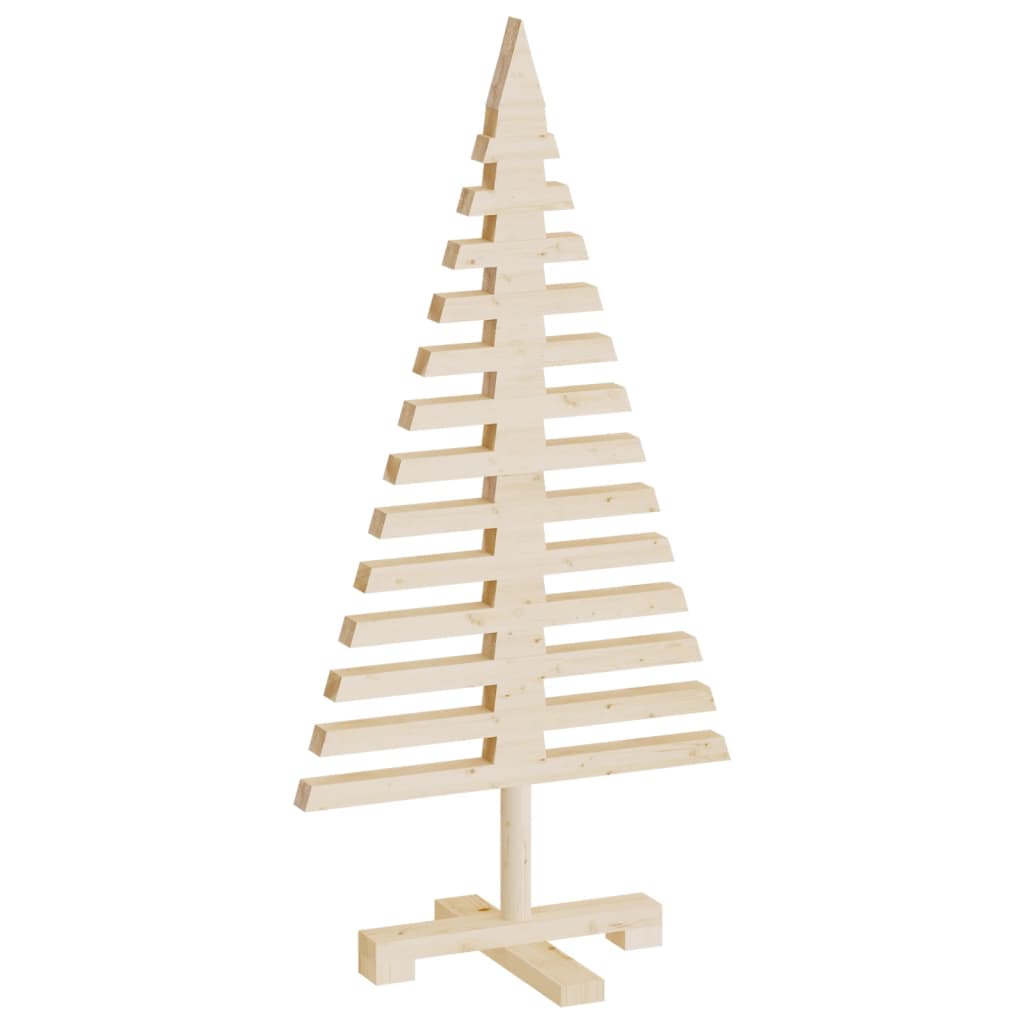 Albero di Natale Decorativo in Legno 90 cm Legno Massello Pino 357994