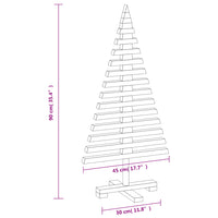 Albero di Natale Decorativo in Legno 90 cm Legno Massello Pino 357994